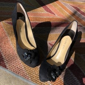 Gianni Bini Black Pinstripe Platform Size 9.5 High Heels